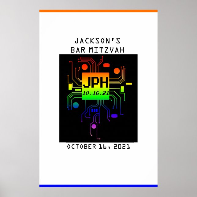 Bar Mitzvah Event Custom Logo  Poster (Front)