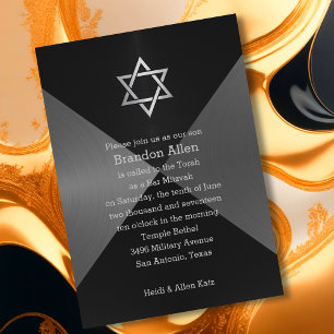 Bar Mitzvah Geometric Background Invitation