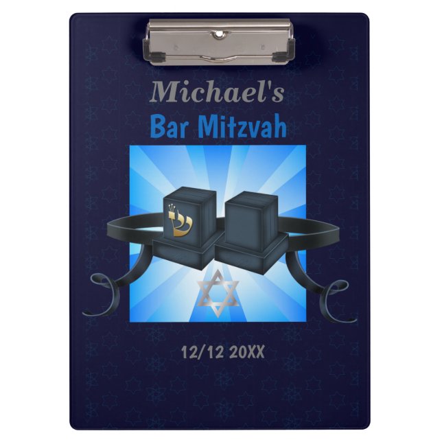 Bar Mitzvah, gratitude to your guests with this Clipboard (Front)