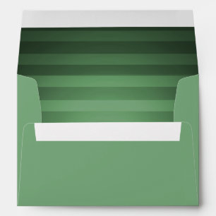 Bar Mitzvah Green and Black Horizontal Stripes Envelopes