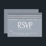 Bar Mitzvah Grey Silver Tallit Script Bold Modern RSVP Card<br><div class="desc">Be proud, rejoice and celebrate this milestone of your favourite Bar Mitzvah with this cool, unique, modern, personalized RSVP insert card for your event! . Bold, white script typography, Star of David, and a soft grey and silver glitter striped tallit inspired graphic overlay a simple, lighter soft grey background. Personalize...</div>