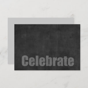 Bar Mitzvah Grunge Charcoal RSVP Card