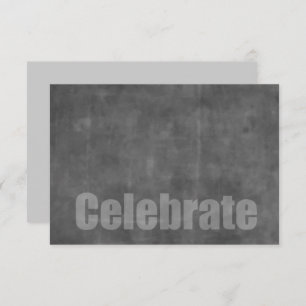 Bar Mitzvah Grunge Grey RSVP Card