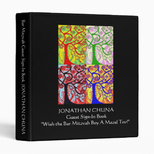 Bar Mitzvah Guest Sign-In Book : Mazel Tov Wishes Binder
