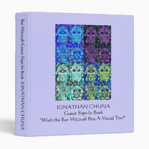 Bar Mitzvah Guest Sign-In Book : Mazel Tov Wishes Binder