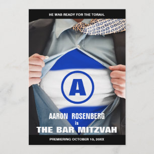Bar Mitzvah Hero Invitation
