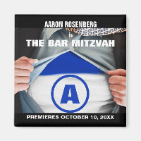 Bar Mitzvah Hero Save the Date Magnet