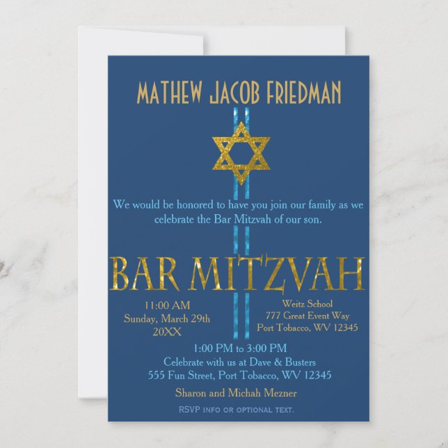 Bar Mitzvah Invitation (Front)