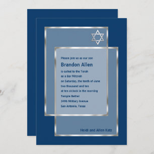Bar Mitzvah Invitation Any Colour You Like
