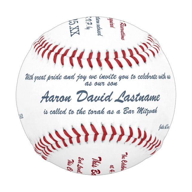 Bar Mitzvah Invitation Ball (Front)