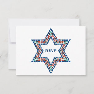Bar Mitzvah Invitation Emanuel Star David Mosaic