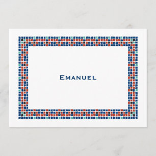 Bar Mitzvah Invitation Emanuel Star David Mosaic