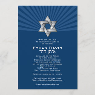 Bar Mitzvah Invitation Ethan David Custom