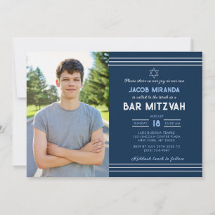 Bar Mitzvah Invitation With Photo