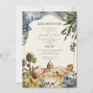 Bar Mitzvah Jewish Jerusalem Invitation
