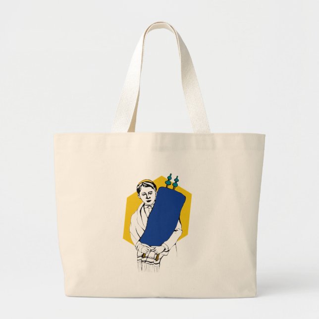 Bar MItzvah Large Tote Bag (Front)