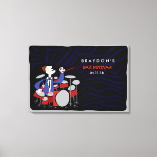 Bar Mitzvah Mitzvah Sign-In Board Canvas Print