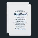 Bar Mitzvah Modern and Simple Invitation<br><div class="desc">This design is composed of playful cursive script countered by simple san serif typography. This design is modern and simple. 

Available here:
http://www.zazzle.com/store/selectpartysupplies</div>