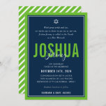 BAR MITZVAH modern athletic boy nfl green navy Invitation<br><div class="desc">by kat massard >>> kat@simplysweetPAPERIE.com <<< CONTACT ME for custom wording or to add any lines in Hebrew Love the design, but would like to see some changes - another colour scheme, product, add a photo or adapted for a different occasion - no worries simply contact me - I am...</div>
