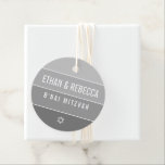 BAR MITZVAH modern bold ombre block grey Favour Tags<br><div class="desc">by kat massard >>> https://linktr.ee/simplysweetpaperie <<<
A simple,  personalized tag just perfect for favour tags for your special event.</div>