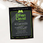 BAR MITZVAH modern gaming controls black lime Invitation<br><div class="desc">by kat massard >>> WWW.SIMPLYSWEETPAPERIE.COM <<< - - - - - - - - - - - - - - - - - - - - - - - - The perfect design for a "Gaming Themed" BAR or BAT MITZVAH celebration Love the design, but would like to see some...</div>