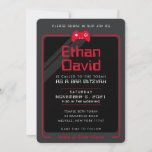 BAR MITZVAH modern gaming controls cool red black Invitation<br><div class="desc">by kat massard >>> WWW.SIMPLYSWEETPAPERIE.COM <<< - - - - - - - - - - - - - - - - - - - - - - - - The perfect design for a "Gaming Themed" BAR or BAT MITZVAH celebration Love the design, but would like to see some...</div>