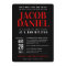 BAR MITZVAH modern geometric stack black red Invit