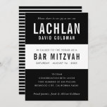 BAR MITZVAH modern minimal typography black white Invitation<br><div class="desc">by kat massard >>> WWW.SIMPLYSWEETPAPERIE.COM <<< CONTACT ME for custom wording or to add any lines in Hebrew Love the design, but would like to see some changes - another colour scheme, product, add a photo or adapted for a different occasion - no worries simply contact me - I am...</div>