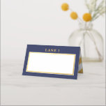 BAR MITZVAH modern navy faux gold blank Place Card<br><div class="desc">by kat massard >>> kat@simplysweetPAPERIE.com <<< An on trend, cute design for your Event Reception PLACE CARDS, with hand write guests names and add table number TIP :: 1. To change/move graphics & fonts and add more text - hit the "customise it" button - - - - - - -...</div>