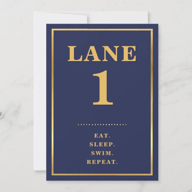 BAR MITZVAH modern navy gold table numbers (Front)