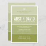 BAR MITZVAH modern ombre gradient olive green Invitation<br><div class="desc">by kat massard >>> kat@simplysweetPAPERIE.com <<< CONTACT ME for custom wording or to add any lines in Hebrew Love the design, but would like to see some changes - another colour scheme, product, add a photo or adapted for a different occasion - no worries simply contact me - I am...</div>