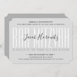 BAR MITZVAH modern overlay typography boy grey Invitation<br><div class="desc">by kat massard >>> kat@simplysweetPAPERIE.com <<< CONTACT ME for custom wording or to add any lines in Hebrew Love the design, but would like to see some changes - another colour scheme, product, add a photo or adapted for a different occasion - no worries simply contact me - I am...</div>