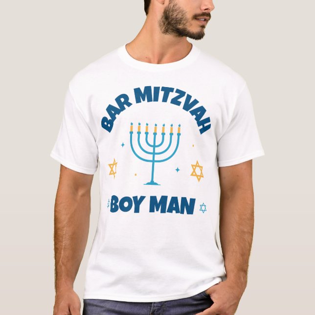 Bar Mitzvah Modern Star of David  T-Shirt (Front)