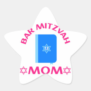 Bar Mitzvah Mom , Bar Mitzvah, Star of David  Sticker