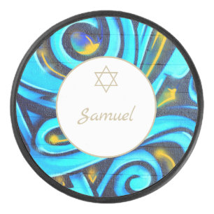 Bar Mitzvah Motif bleu moderne juif