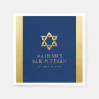 Bar Mitzvah Navy Blue Gold Modern Classic Custom