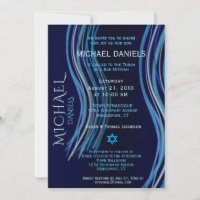 Bar Mitzvah Navy Blue Prayer Shawl
