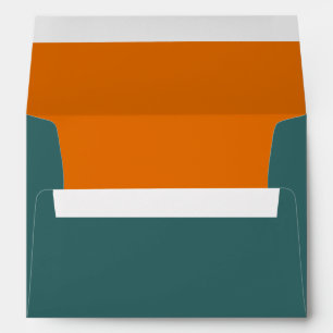 Bar Mitzvah Orange and Green on Any Colour Envelopes