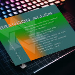 Bar Mitzvah Orange and Green on Any Colour Invitation<br><div class="desc">Bar Mitzvah and Bat Mitzvah invitation sets designed by Umua. Printed and shipped by Zazzle or its partners.</div>