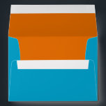 Bar Mitzvah Orange and Turquoise on Any Colour Envelope<br><div class="desc">Bar Mitzvah and Bat Mitzvah invitation sets designed by Umua. Printed and shipped by Zazzle or its partners.</div>