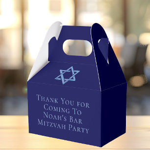 Bar Mitzvah Party Royal Blue Star of David Favor Box
