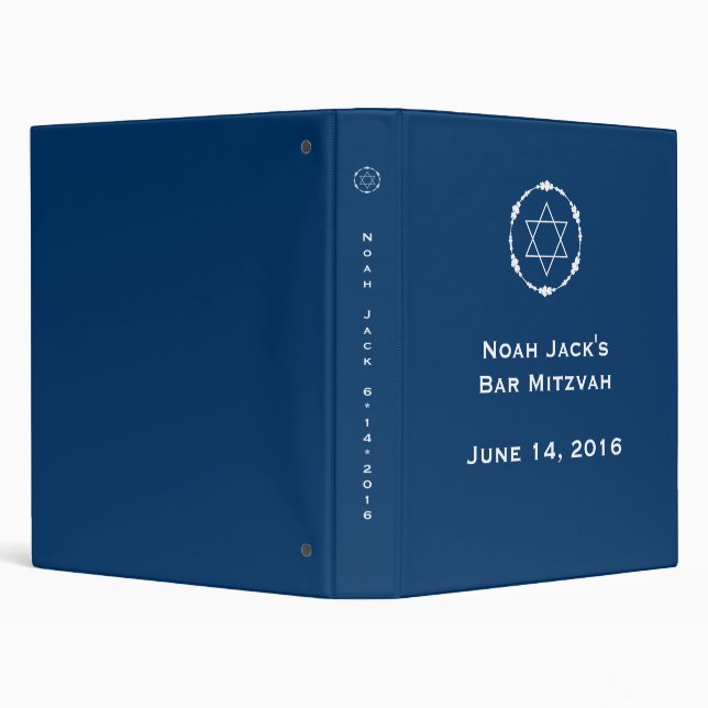 Bar Mitzvah Photo Album Sign In Book Organizer Binder (Background)