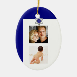 Bar Mitzvah photo keepsake PERSONALIZE Ceramic Ornament
