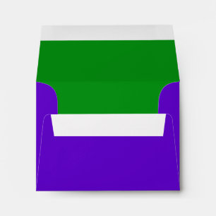 Bar Mitzvah Purple and Green on Any Colour Envelope