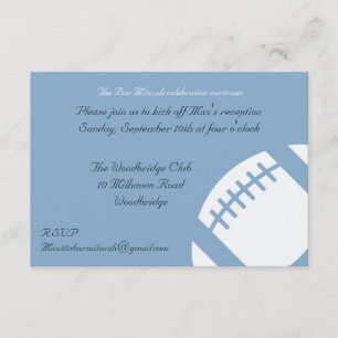 Bar Mitzvah Reception Card - Football