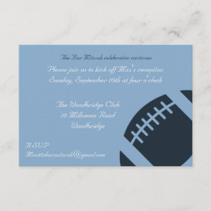 Bar Mitzvah Reception Card - Football