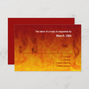 Bar Mitzvah Red and Orange RSVP