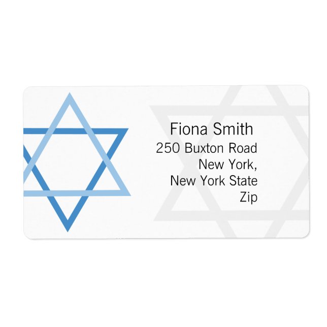Bar Mitzvah Return Address Labels (Front)
