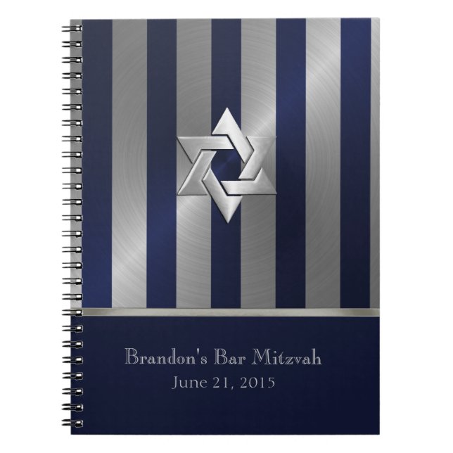 Bar Mitzvah RSVP Tracker Notebook/Guest Book (Front)