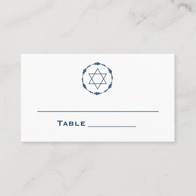 Bar Mitzvah Seating Cards Table Cards Place Cards (Front)